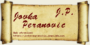 Jovka Peranović vizit kartica